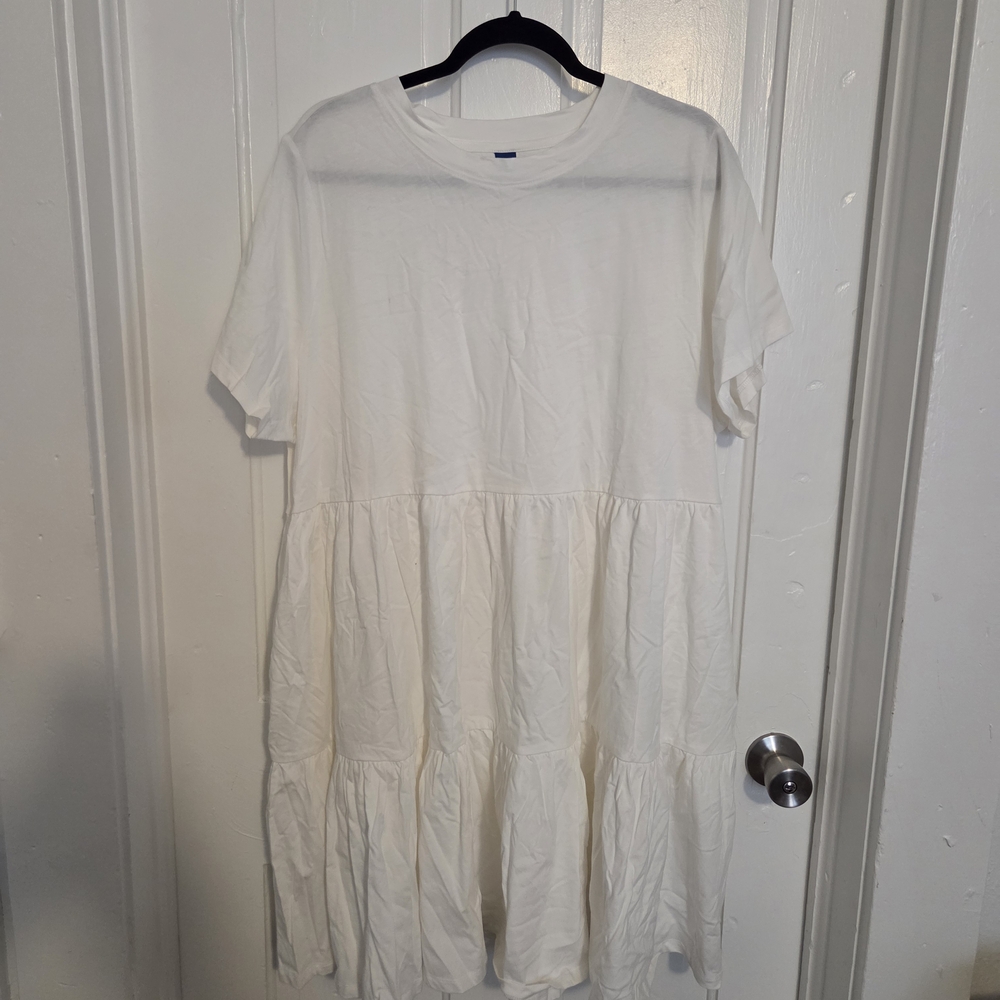 Old Navy Cream T-Shirt Dress